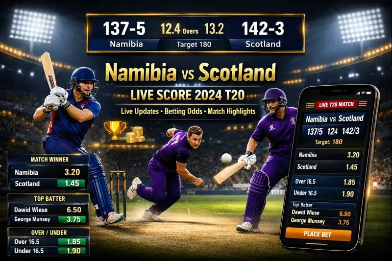 Namibia vs Scotland Live Score 2024 T20: Real-Time Updates, Full Scorecard & Match Highlights