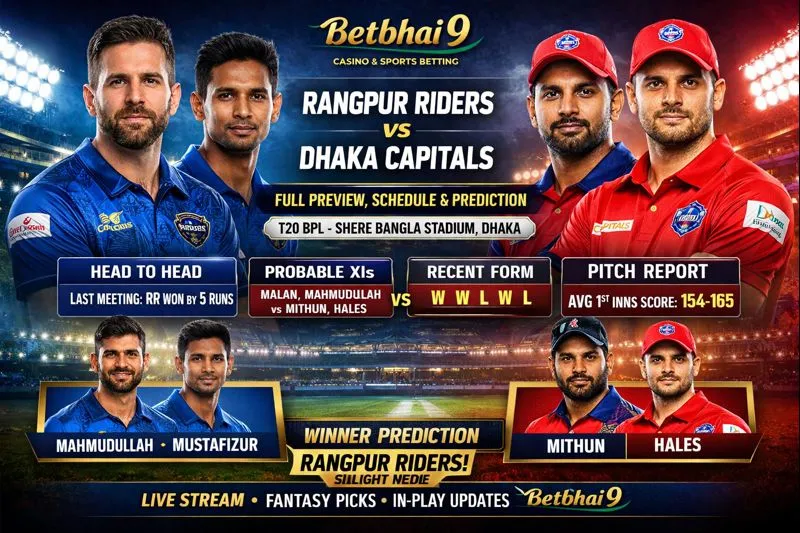 Rangpur Riders vs Dhaka Capitals.