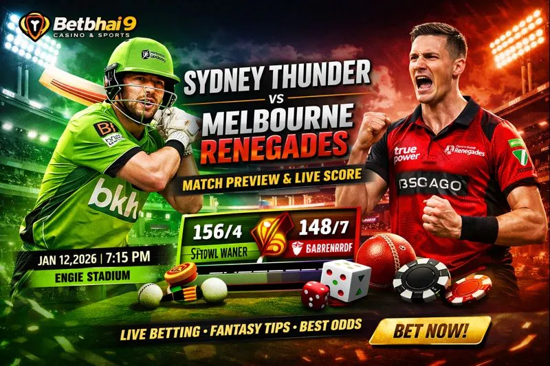 Sydney Thunder vs Melbourne Renegades — Match Preview & Live Score